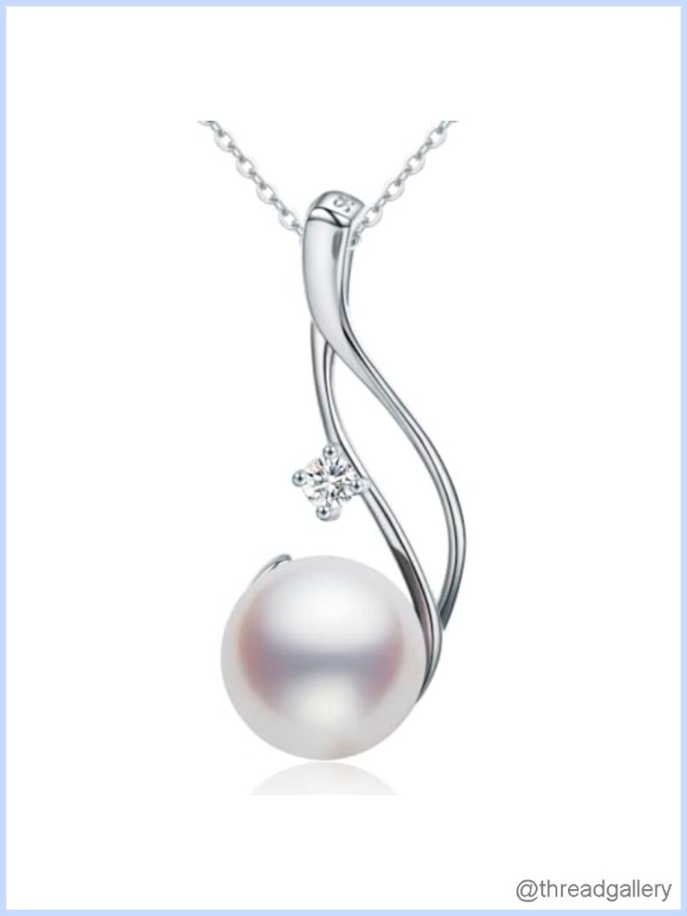 Freshwater Pearl Pendant Necklace 18K Gold Plated Sterling Silver